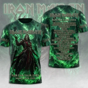 Iron Maiden 2026 World Tour 3D Apparel - TMTHU9359