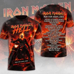Iron Maiden 2026 World Tour 3D Apparel - TMTHU9400