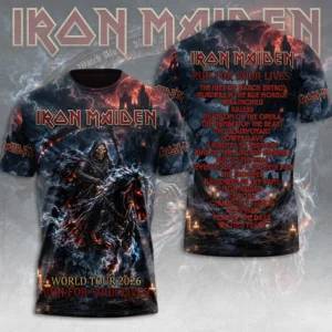 Iron Maiden 2026 World Tour 3D Apparel - TMTHU9401