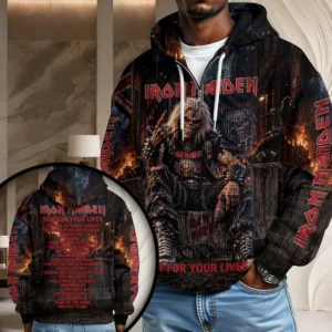 Iron Maiden 2026 World Tour 3D Unisex Waffle Hoodie - TMTHU9219