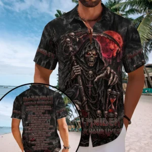 Iron Maiden 2026 World Tour Short Sleeve Button-Down Shirt - TMTHU9398