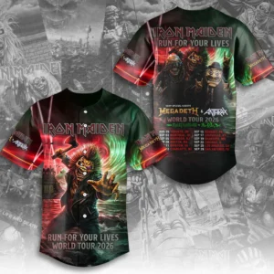 Iron Maiden 2026 World Tour Baseball Jersey - TMTHU9075
