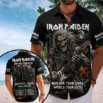 Iron Maiden 2026 World Tour Short Sleeve Button-Down Shirt – TMTHU9536
