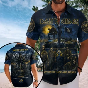 Iron Maiden: A Matter of Life And Death 20th Anniversary Short Sleeve Button-Down Shirt - TMTHU9060