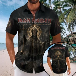 Iron Maiden Short Sleeve Button-Down Shirt - TMTHU9004