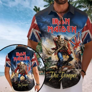 Iron Maiden Short Sleeve Button-Down Shirt - TMTHU9097