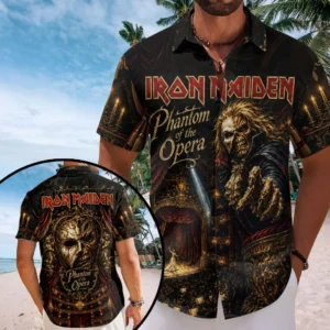 Iron Maiden Short Sleeve Button-Down Shirt - TMTHU9150