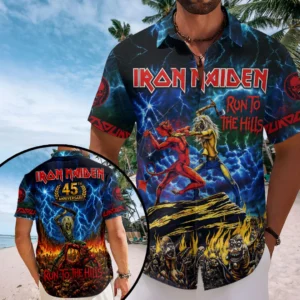 Iron Maiden Short Sleeve Button-Down Shirt - TMTHU9199