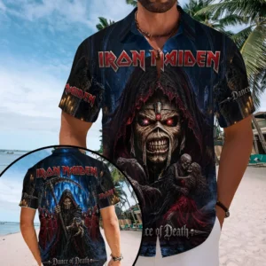 Iron Maiden Short Sleeve Button-Down Shirt - TMTHU9533