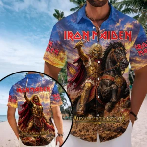 Iron Maiden Short Sleeve Button-Down Shirt - HOATT20880