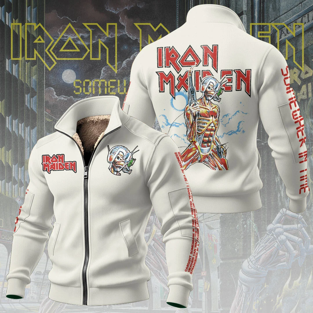 Iron Maiden Somewhere in Time Thick Knit Fleece Jacket - TANTN25881