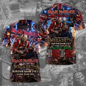 Iron Maiden x Megadeth 2026 World Tour 3D Apparel - TMTHU9429