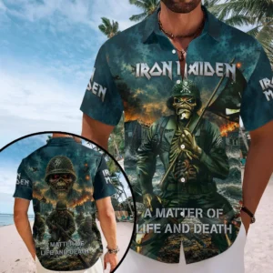 Iron Maiden Short Sleeve Button-Down Shirt - HOATT20912