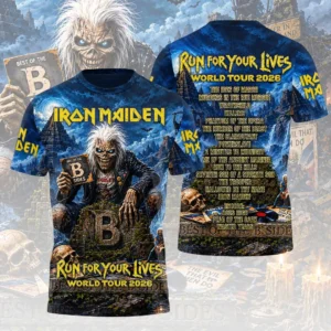 Iron Maiden 2026 World Tour 3D Apparel – HOATT21178