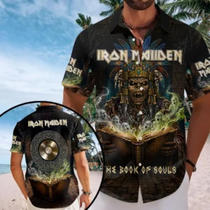 Iron Maiden Short Sleeve Button-Down Shirt - HOATT21268