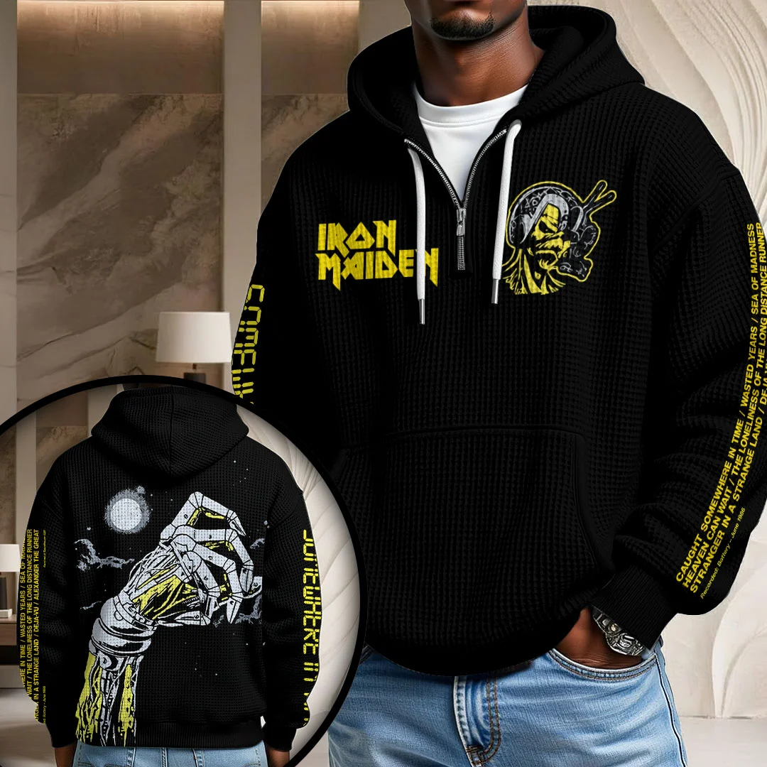 Iron Maiden Somewhere in Time 3D Unisex Waffle Hoodie - TANTN25872