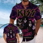 KISS: Killers 45th Anniversary 2027 Short Sleeve Button-Down Shirt – TMTHU9136