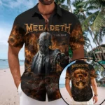Megadeth Short Sleeve Button-Down Shirt – TMTHU9010