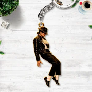 Michael Jackson Custom Shape 2-sided Keychain - HOATT21283