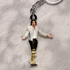 Michael Jackson Custom Shape 2-sided Keychain - HOATT21106