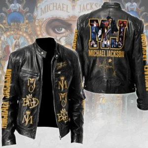 Michael Jackson Motorcycle Leather Jacket - TMTHU9488