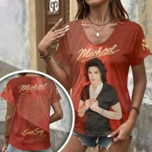 Michael Jackson 3D Women’s V-Neck T-Shirt - HOATT21034