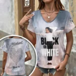 Michael Jackson 3D Women’s V-Neck T-Shirt – HOATT21212
