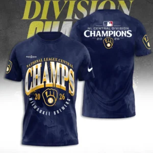 Milwaukee Brewers 2026 NL Central Division Champions 3D Apparel - TANTN25607