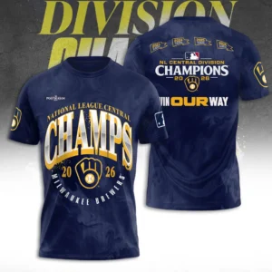 Milwaukee Brewers 2026 NL Central Division Champions 3D Apparel - TANTN25608
