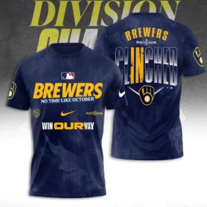 Milwaukee Brewers 2026 NL Central Division Champions 3D Apparel - TANTN25611