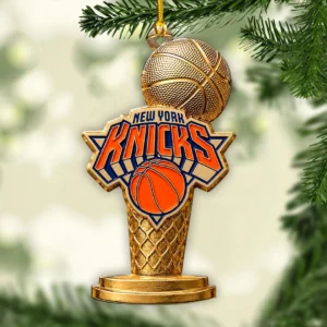New York Knicks 2026 NBA Finals Champions Custom Shape 2-side Printed Acrylic Ornament - HOATT20914