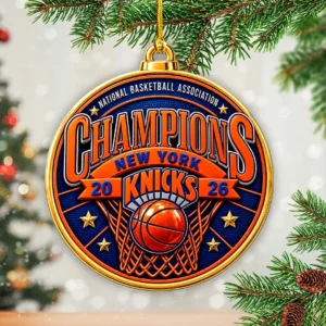 New York Knicks 2026 NBA Finals Champions Custom Shape 2-side Printed Acrylic Ornament - HOATT20940