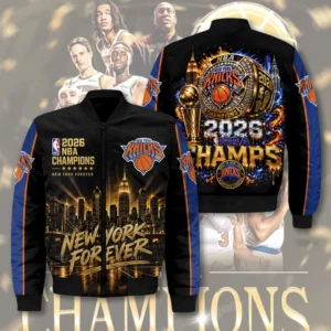 New York Knicks 3D Bomber Jacket - TMTHU9114