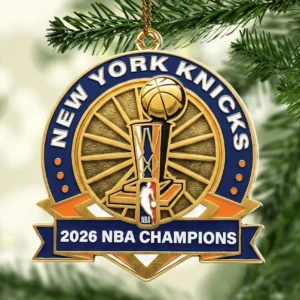 New York Knicks 2026 NBA Finals Champions Custom Shape 2-side Printed Acrylic Ornament - HOATT20916