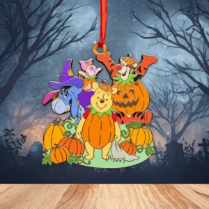 Winnie-the-Pooh x Halloween Custom Shape 2-side Printed Acrylic Ornament - GNE8852