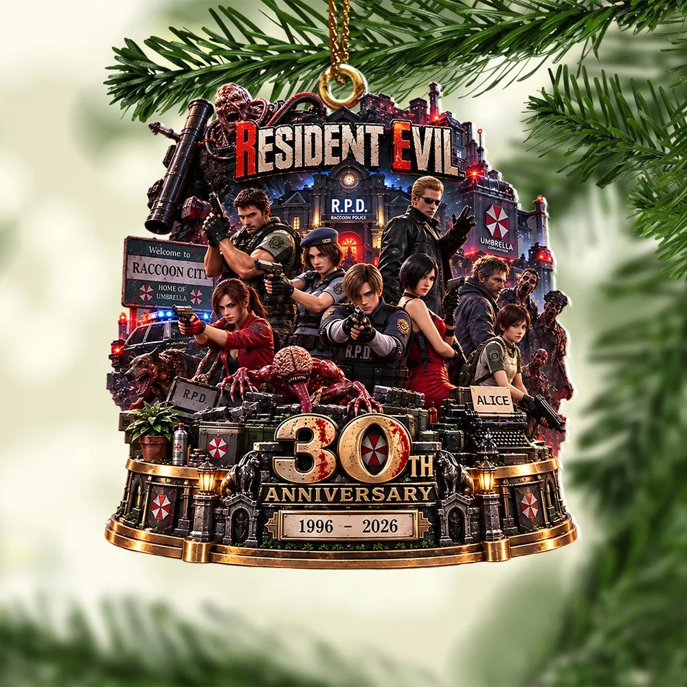 Resident Evil 30th Anniversary Custom Shape 2-side Printed Acrylic Ornament - HOATT21385