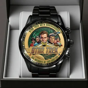 Star Trek 60th Anniversary Black Stainless Steel Watch - TMTHU9292
