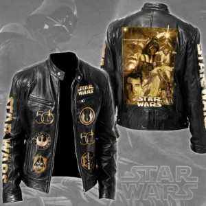 Star Wars 50th Anniversary 2027 Motorcycle Leather Jacket - TMTHU9657