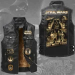 Star Wars 50th Anniversary 2027 Premium 2D Sleeveless Leather Vest – TMTHU9057