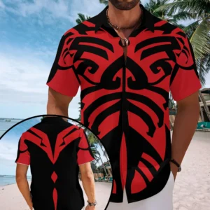 Star Wars x Darth Maul Short Sleeve Button-Down Shirt - TMTHU9507