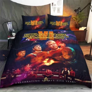 Star Trek VI: The Undiscovered Country 35th Anniversary 3-Piece Duvet Bedding Set - TMTHU9234