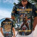 Iron Maiden Somewhere In Time 40th Anniversary Short Sleeve Button-Down Shirt – TANTN25421