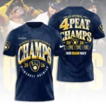 Milwaukee Brewers 2026 NL Central Division Champions 3D Apparel – TANTN25606