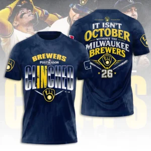 Milwaukee Brewers 2026 NL Central Division Champions 3D Apparel - TANTN25614