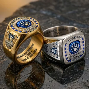 Milwaukee Brewers 2026 NL Central Division Champions 3D Engraved Ring - TANTN25617