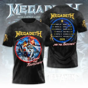 Megadeth Tour 2026 3D Apparel - TANTN25623