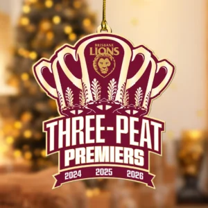 Brisbane Lions 2026 AFL Premiers Custom Shape 2-side Printed Acrylic Ornament - TANTN25802