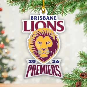 Brisbane Lions 2026 AFL Premiers Custom Shape 2-side Printed Acrylic Ornament - TANTN25804