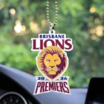 Brisbane Lions 2026 AFL Premiers Custom shape 2-sided Acrylic Car Ornament – TANTN25805