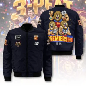 Brisbane Lions 2026 AFL Premiers 3D Bomber Jacket - TANTN25812